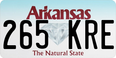AR license plate 265KRE