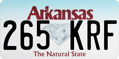 AR license plate 265KRF