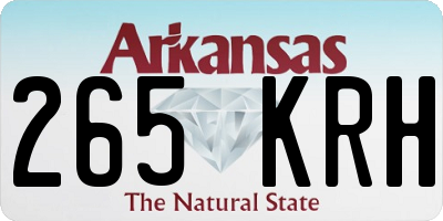 AR license plate 265KRH
