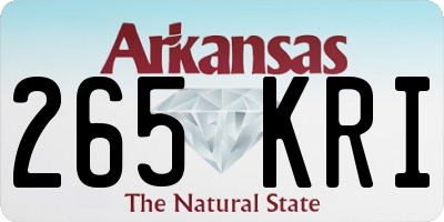 AR license plate 265KRI