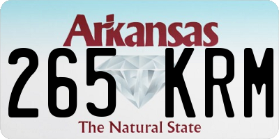 AR license plate 265KRM