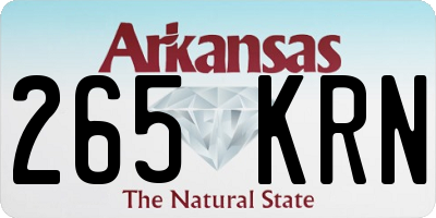AR license plate 265KRN