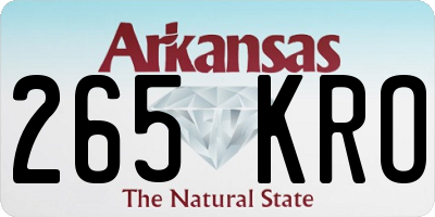 AR license plate 265KRO