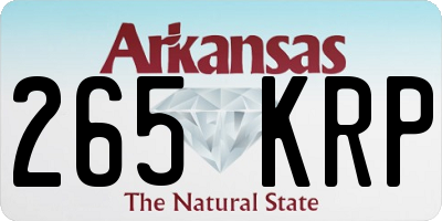 AR license plate 265KRP