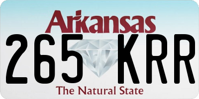 AR license plate 265KRR