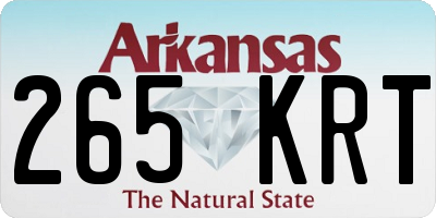 AR license plate 265KRT