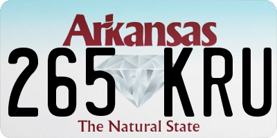 AR license plate 265KRU