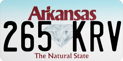 AR license plate 265KRV