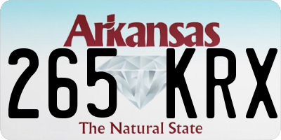 AR license plate 265KRX