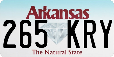 AR license plate 265KRY