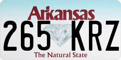 AR license plate 265KRZ