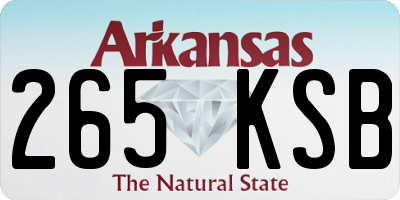 AR license plate 265KSB