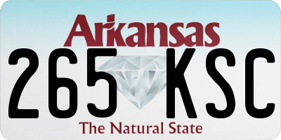 AR license plate 265KSC