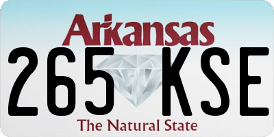 AR license plate 265KSE