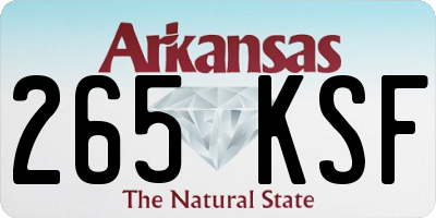 AR license plate 265KSF