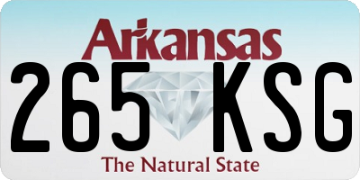 AR license plate 265KSG