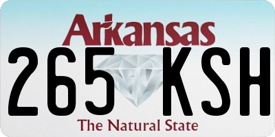 AR license plate 265KSH