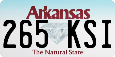 AR license plate 265KSI