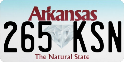 AR license plate 265KSN