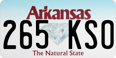 AR license plate 265KSO