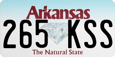 AR license plate 265KSS