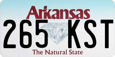 AR license plate 265KST