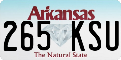 AR license plate 265KSU