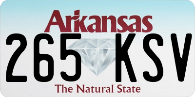 AR license plate 265KSV