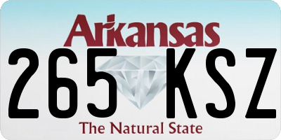 AR license plate 265KSZ