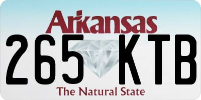 AR license plate 265KTB