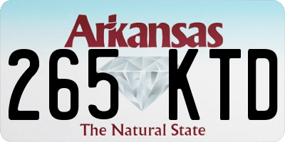 AR license plate 265KTD