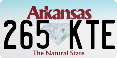 AR license plate 265KTE