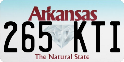 AR license plate 265KTI