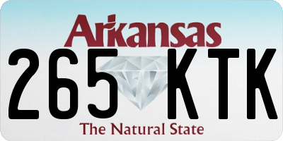 AR license plate 265KTK