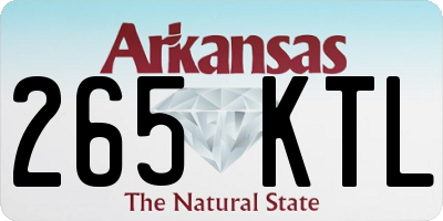 AR license plate 265KTL