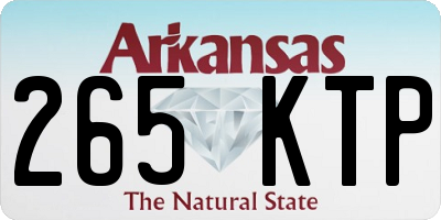 AR license plate 265KTP