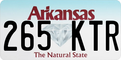 AR license plate 265KTR