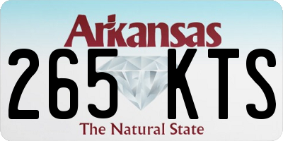 AR license plate 265KTS