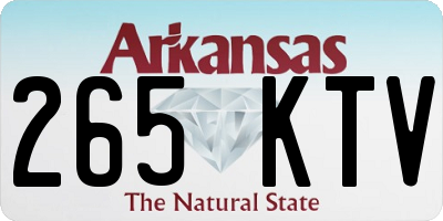 AR license plate 265KTV