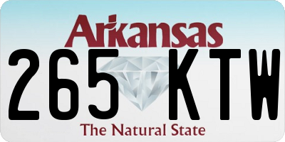 AR license plate 265KTW