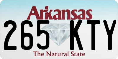 AR license plate 265KTY