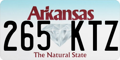 AR license plate 265KTZ