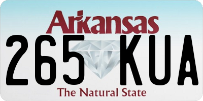 AR license plate 265KUA