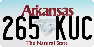 AR license plate 265KUC