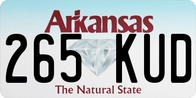 AR license plate 265KUD
