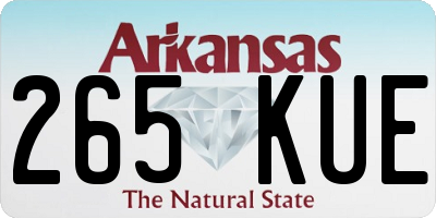 AR license plate 265KUE