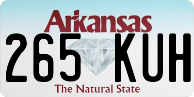 AR license plate 265KUH