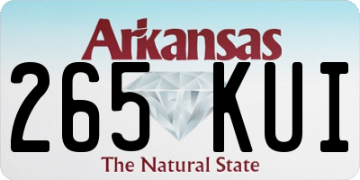 AR license plate 265KUI