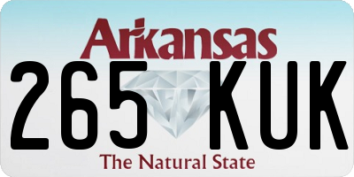 AR license plate 265KUK