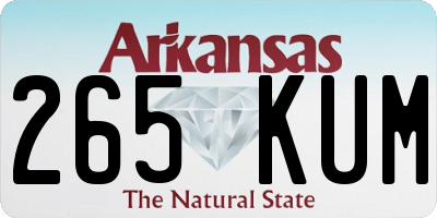 AR license plate 265KUM